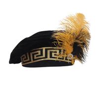 Sombrero Tudor para Hombres | Traje de Terciopelo Medieval Vintage Plano | Festival Y Cosplay Barett Headwear | para Temática Boda y Traje de Teatro