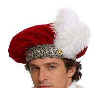 Sombrero Tudor,Sombrero De Terciopelo Traje Vintage - Festival Y Cosplay Barett Headwear - Para Actuaciones Escénicas, Bodas, Teatro, Festivales Y Vacaciones