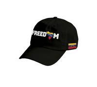 Sombrero unisex con estampado retro de la bandera de Venezuela, sombrero patriótico Fdt, Negro, M