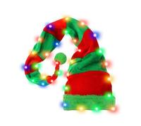 Sombrero unisex de elfos con pompones para vacaciones, Año Nuevo, Navidad, símbolo alegre duende a rayas, sombreros de Navidad para adultos