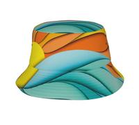 Sombrero unisex de moda para puesta de sol y amanecer con olas del océano, sombrero de pescador, sombrero de playa estético, sombrero de pesca para hombres, mujeres y adolescentes, color negro