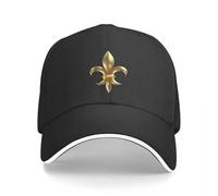 Sombrero Unisex de Navidad Fleur de LYS Fleur de lis Look Dorado 3D Gorra de béisbol Gorra de Verano Sombrero de Caballo Marca de Lujo Regalos para Mujer