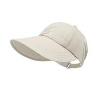 Sombrero UV - Sombrero de visera transpirable con ala ancha, sombrero ligero para exteriores de spandex para mujeres y hombres, gorra solar portátil de 54 - 60 cm, ajuste ajustable para arroz, beige