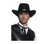 Sombrero Vaquero Negro Gunslinger Stetson Accesorio De Disfraz Para Adultos