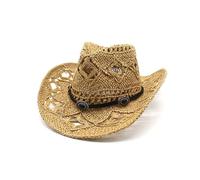 Sombrero Vaquero Occidente Ahuecado, Paja Moldeable para Playa y Senderismo