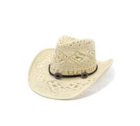 Sombrero Vaquero Occidente Ahuecado, Paja Moldeable para Playa y Senderismo