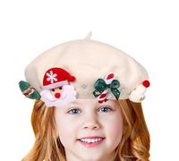Sombrero vasco navideño para mujeres y niños - Accesorio festivo de invierno cálido vasco francés para adultos, sombrero de pintor artístico y a la moda para fiestas y actividades invernales
