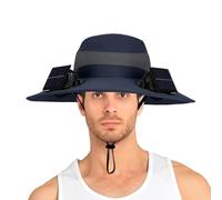 Sombrero Ventilador Alimentado por Energía Solar | Gorro De con Ventilador Solar,Gorro de ala Ancha Protección UV Transpirable para Playa Senderismo Viajes Exteriores