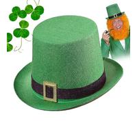 Sombrero verde trébol para el día de San Patricio - Sombrero de irlandés para la fiesta | Accesorio para las celebraciones irlandesas, ideal para decoración del hogar y disfraces