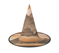 Sombrero vintage de gran pirámide egipcia, decoración de fiesta de mago de | Gorro de cuerno puntiagudo para interiores y exteriores, para mujer, hombre, mujer, regalo de Pascua