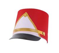 Sombrero vintage de tambor para Halloween, para niños, soldado, fiesta, marchas de banda, espectáculo, disfraz de fiesta de cosplay, tocado elegante