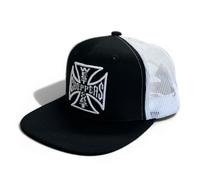 Sombrero West Coast Choppers og Cross Flatbill Negro/Blanco