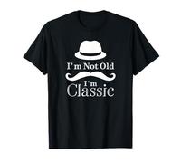 Sombrero y bigote retro divertido I'm Not Old I'm Classic Camiseta