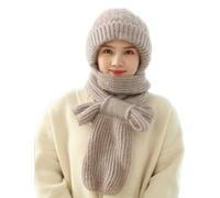Sombrero Y Bufanda | Bufanda 2 En 1 | Gorro Bufanda Cortavientos | Conjunto Invierno Gorro Y Bufanda Tejidos | Conjunto De Gorro Y Bufanda 2 En 1 Regalos Prácticos Para Mujeres Y Chicas