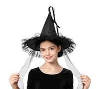 Sombreros afilados de bruja negros para mujer Los accesorios de miedo
