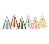 Sombreros con pompones de papel con temática de circo, kit de bricolaje, paquete de 6 divertidos sombreros de fiesta para celebraciones temáticas de circo