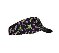 Sombreros con visera para mujer, diseño de lagarto, geco floral, color rosa, parasoles deportivos para mujeres y hombres, gorras ajustables, parasol, sombreros para correr, tenis, golf