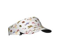 Sombreros con visera para mujer, lagarto, serpiente, tortuga, cocodrilo, parasoles deportivos para mujeres y hombres, gorras ajustables, parasol, sombreros para correr, tenis, golf, color negro