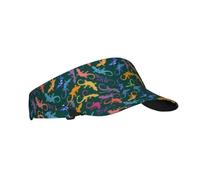 Sombreros con visera para mujer, lagarto tropical, gecko, colorido, parasoles deportivos para mujeres y hombres, gorras ajustables, parasol, sombreros para correr, tenis, golf