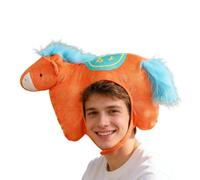 Sombreros de Animales para Bandana Cabeza de Peluche Animado - Disfraz de Cabeza de Caballo Cartoon | Disfraz Infantil Accesorio de Foto Escuela