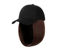 Sombreros De Béisbol Para Mujer,Gorra De Béisbol Con Peluca,Lavable Aspecto Natural Para Uso Diario Deportes Actividades Al Aire Libre Vacaciones Senderismo Viajar Camping Picnic Escalada En La Playa