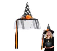 Sombreros De Bruja Para Mujer | Sombrero De Bruja De Borde Ancho Para Halloween - Accesorios De Disfraz Para Fiestas Peinados Y Trajes Para Adultos Y Uso Exterior Y