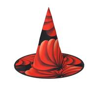 Sombreros de brujas de Halloween con flores rojas, diademas de bruja, sombrero de mago, accesorios de disfraz para cosplay, fiesta, mascarada, plegable, 3 piezas