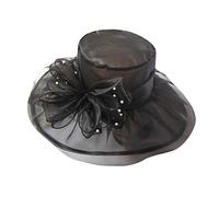 Sombreros de camuflaje diario nupcial boda fascinador gorra de té mujeres gorras de béisbol gorras señoras después, Negro , Talla única