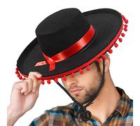 Sombreros de Con Pompones De Fieltro Y Ala Ancha, Disfraz