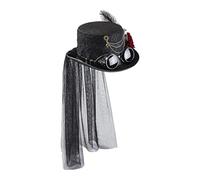 Sombreros De Copa Góticos Steampunk,Sombreros De Copa Steampunk | Sombrero de copa Steampunk para mujer,Sombrero de Halloween Sombrero de mago punk gótico unisex para accesorios de películas, festival