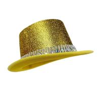 Sombreros de copa para hombre, unisex, con diamantes de imitación, sombrero de disfraz brillante, para cosplay, espectáculo de magia, máscaras, actuaciones en escenario