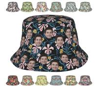 Sombreros de Cubo Personalizados con Foto para Hombres y Mujeres Sombreros de Verano Personalizados con Logotipo/Foto Sombreros de Cubo Sombrero para el Sol Gorra de Pescador para Viajes Playa