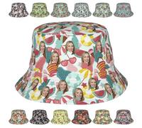 Sombreros de Cubo Personalizados con Foto para Hombres y Mujeres Sombreros de Verano Personalizados con Logotipo/Foto Sombreros de Cubo Sombrero para el Sol Gorra de Pescador para Viajes Playa
