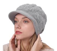 Sombreros de de Invierno | Sombreros de Lana Holgados de | Gorros cálidos de Invierno con Visera Sombrero de Elegante de esquí para Mujeres niñas