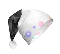 Sombreros de fiesta con luces LED de bulldog francés, adecuados para adultos y niños, sombreros divertidos de Navidad