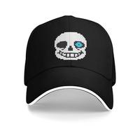 Sombreros de Hombre Hechos de algodón Puro, Anime Undertale Game Sans Cap Fashion Casual Baseball Caps Gorra Ajustable Hip Hop Summer Unisex Baseball Hats Personalizable, Regalo