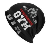 Sombreros de Hombre Hechos de algodón Puro, Fitness Muscle Powerhouse Gimnasio Skullies Gorros Gorros Fresco Invierno Cálido Hombres Mujeres Sombrero de Punto Adulto Culturismo Gimnasio Gorro, Regalo