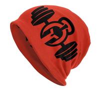Sombreros de Hombre Hechos de algodón Puro, Logo de Gimnasio Skullies Beanies Caps Unisex Streetwear Invierno Cálido Sombrero de Punto Adulto Culturismo Fitness Músculo Gorro, Regalo
