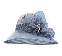 Sombreros De Iglesia Para Mujer Sombreros Elegantes Para Fiesta De Té Con Ala Ancha Protección Solar Sombrero De Cubo De Organza Floral Upf50+ Sombrero Para El Sol Para Eventos De Boda En El Jar