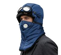 Sombreros de invierno para hombres, gorro a prueba de viento grueso y cálido | Sombrero de nieve a prueba de viento con gafas | Para deportes al aire libre, equitación, camping, ciclismo, correr