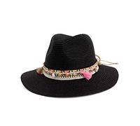 Sombreros De Paja Gorra De Mujer Sombreros para El Sol para Mujer con ala Grande, Cinturón Sólido, Sombrero De Paja, Fascinador Informal, Playa Al Aire Libre, Sombreros para Mujer Plegables,