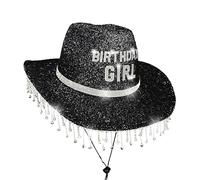 Sombreros de para mujer - Gorra para niña de cumpleaños, Rhingestone Birthday Girl Hat | Gorras occidentales transpirables para adultos y, sombrero de festival para fiestas y sombrero