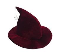 Sombreros de para mujer, tocado mago, con colgante de estrella, sombreros de, cosplay para Halloween, peluquería puntiaguda para adultos, poliéster ligero transpirable, resistente a los