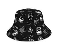 Sombreros de Pescador con diseño de Gato, Escoba y Bruja para Halloween, para Mujer y Hombre, Ideal para Playa, Verano y Exteriores, para niño y niña.