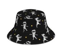 Sombreros de Pescador con diseño de Gato, Escoba y Bruja para Halloween, para Mujer y Hombre, Ideal para Playa, Verano y Exteriores, para niño y niña.