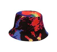 Sombreros de pescador de doble cara con teñido anudado para mujeres y hombres, sombreros de pescador cómodos, sombreros plegables de protección solar al aire libre, viajes, accesorio de patrón impreso