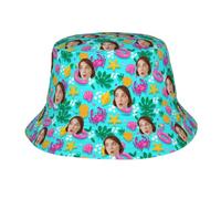 Sombreros de Pescador Personalizados para Hombres y Mujeres con Foto de Cara, Sombrero de Pescador Personalizado para Viajes en la Playa, Senderismo al Aire Libre, Añade tu Propia Foto/Logotipo