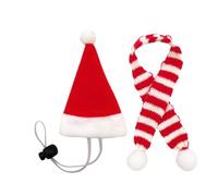 Sombreros de pollo para gallinas | Disfraz de Papá Noel para fiestas - Pequeño sombrero de Papá Noel con correa ajustable para la barbilla | para pato, hámster, conejo, gatito, loro, cachorro, lagarto