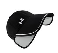 Sombreros de Protección Solar para Mujer,Sombreros de Visera para Mujeres, Gorras de Béisbol con Protección UV con Borde Retráctil, Sombrero Solar para Deportes al Aire Libre, Negro