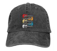 Sombreros de Vaquero Color Puro Regalo para guitarristas Sombrero de Mujer Visera Solar Gorras de béisbol Guitarra Rock Sombrero de Padre Trucker Peaked